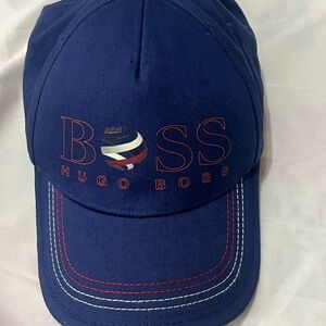 Hugo Boss Navy Cap with Red and White Details